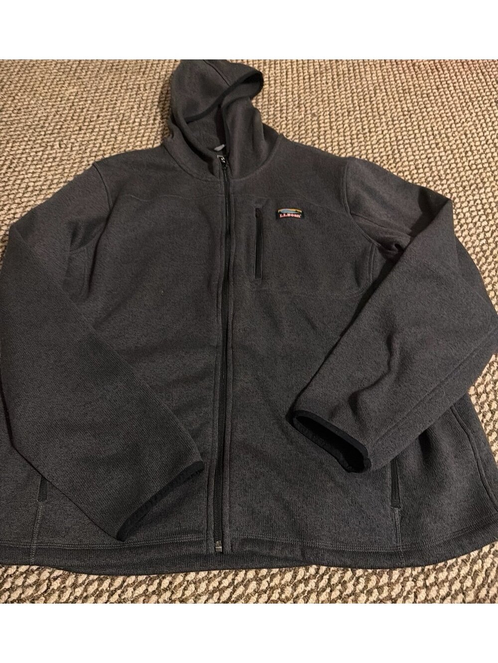 L.L.Bean Men's Fleece Lined Full Zip Hoodie Jacket XL